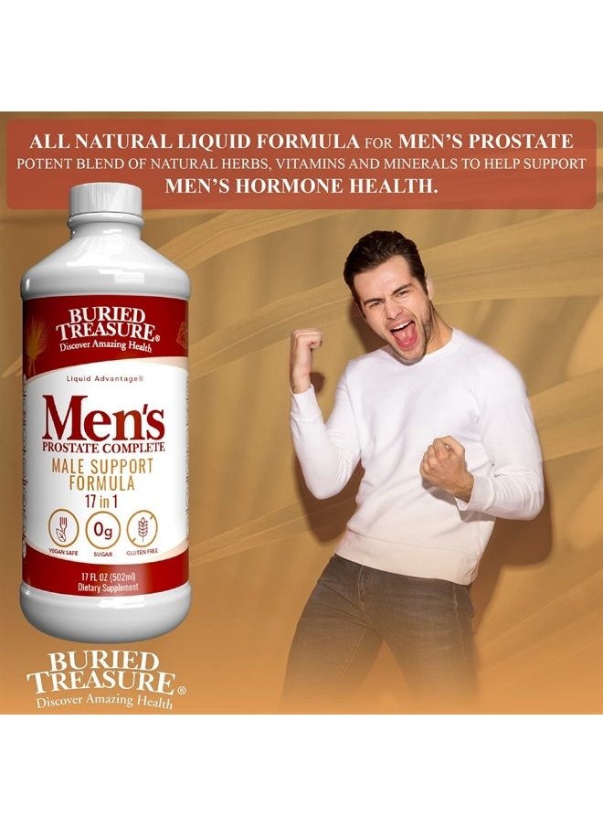 Buried Treasure - : Men's Prostate Complete - Natural Herbal Formula Supplement w/ Saw Palmetto, Pygeum Bark, & Stine Nettles to Support Healthy Urinary & Prostate Function - 16 oz - Image 1