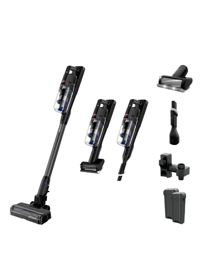 PowerClean FurGuard 4241K – 280W Self-Standing Cordless Vacuum with Self-Cleaning Brush Roll and Upholstery Tool with LED Headlights, 2 Removable Batteries (Up to 100min), Wall Mount | 2-Year Warranty 0.4 L 280 W 4241K blue