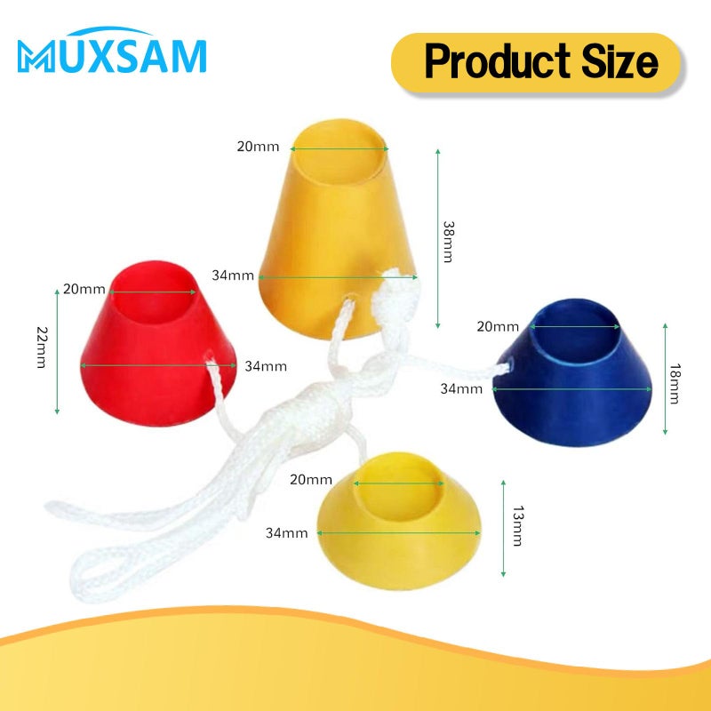 MUXSAM Winter Golf Tees, Durable Rubber Golf Tees with 4 Different Heights 38mm 22mm 18mm 12mm for Frosty Days Hard Ground Home Driving Range Mat Training Practice Kits - Image 2