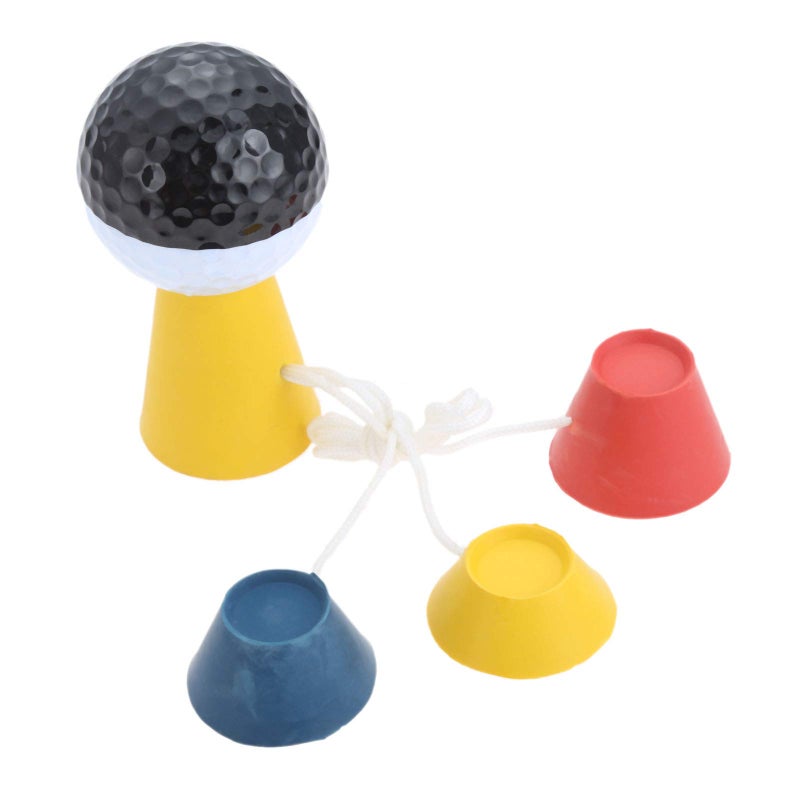 MUXSAM Winter Golf Tees, Durable Rubber Golf Tees with 4 Different Heights 38mm 22mm 18mm 12mm for Frosty Days Hard Ground Home Driving Range Mat Training Practice Kits - Image 1