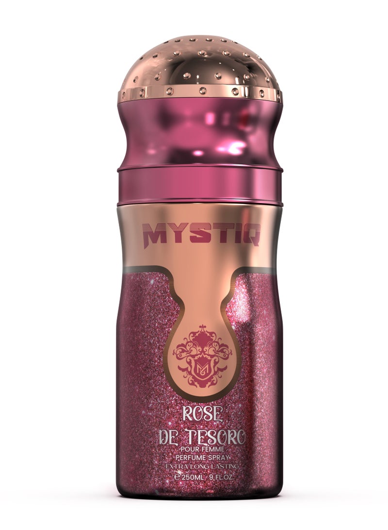 MYSTIQ ROSE DE TESORO 250ML BODY PERFUME SPRAY - Image 1