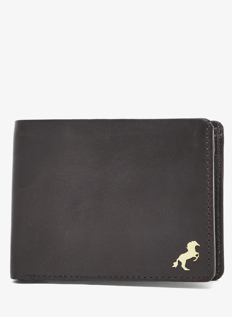 روبرت وود محافظ جلدية قابلة للطي بشعار حصان