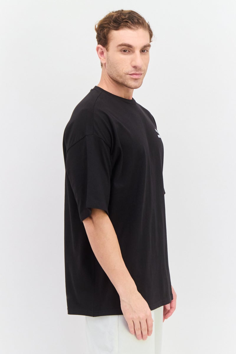 PUMA تي شيرت تدريب قصير الأكمام للرجال بحجم كبير، أسود - Image 2