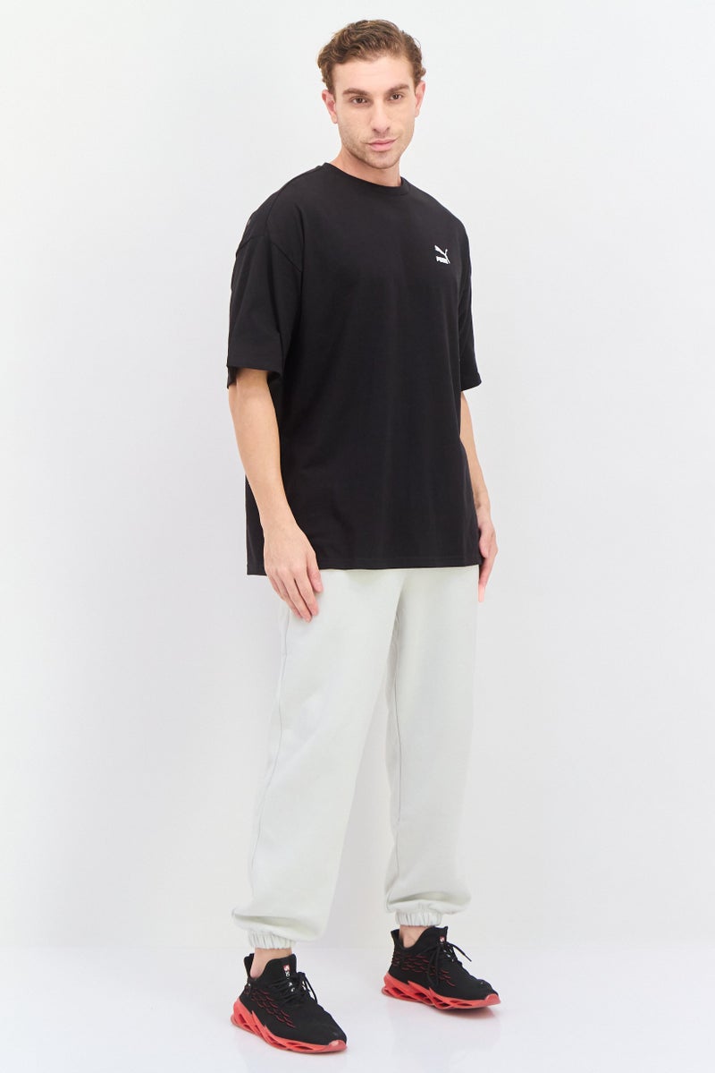 PUMA تي شيرت تدريب قصير الأكمام للرجال بحجم كبير، أسود - Image 4