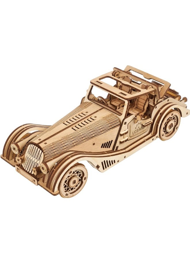 UGEARS Sports Car Rapid Mouse - 3D Car Model Puzzle with Powerful Dual Engine System - 3D Wooden Puzzles for Adults - Challenging Roadster Model Car Kits to Build - DIY 3D Puzzle Model Kits - Image 4