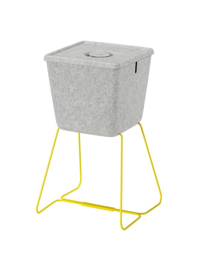 Beauenty Basket, grey/yellow, 30x33x30 cm  - Image 1