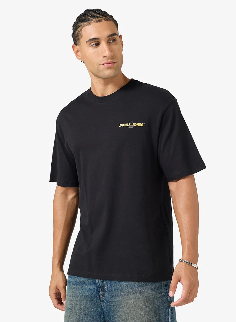 JACK & JONES Logo Regular Fit Crew Neck T-Shirt