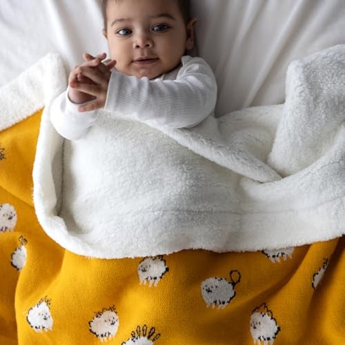TIDY SLEEP Fleece Knitted Double Layered Blanket Size 100x120 CM (Sheep) - Image 2
