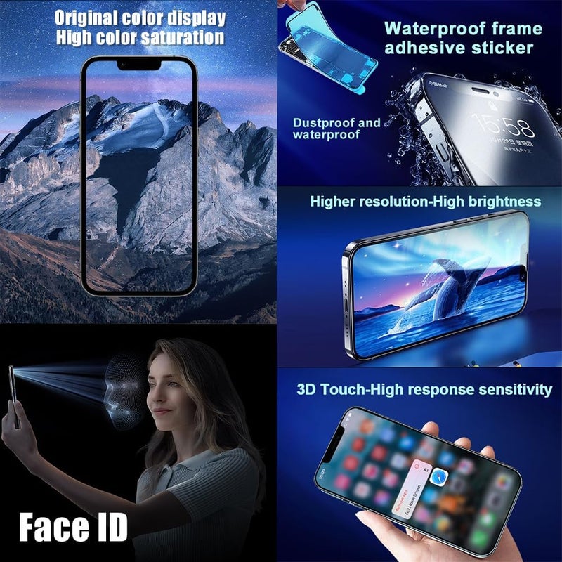 EFAITHFIX Store for iPhone 13 Mini Screen Replacement 5.4 Inch LCD 3D Touch Display Full HD Digitizer Frame Assembly (A2481,A2626,A2628,A2629,A2630) with Repair Tools Screen Protector Waterproof Adhesive - Image 4