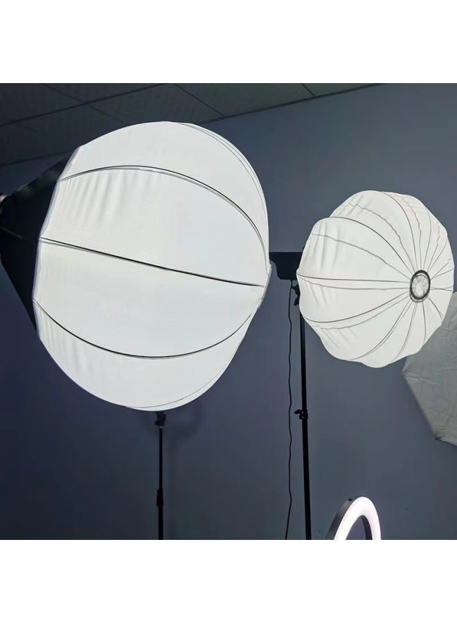 65cm Soft Light Ball Metal Spherical Soft Light Cover Portable Photography Fill Light Photography Photography Soft Light Box Photography Equipment-Light Source Color:65CM [soft Light Ball] Metal Bayonet