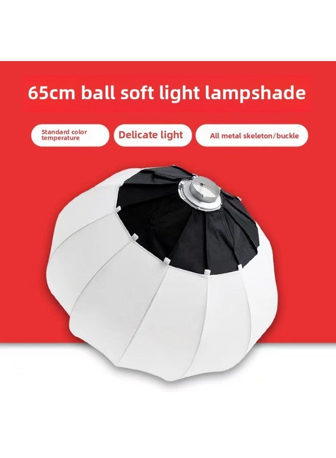 65cm Soft Light Ball Metal Spherical Soft Light Cover Portable Photography Fill Light Photography Photography Soft Light Box Photography Equipment-Light Source Color:65CM [soft Light Ball] Metal Bayonet