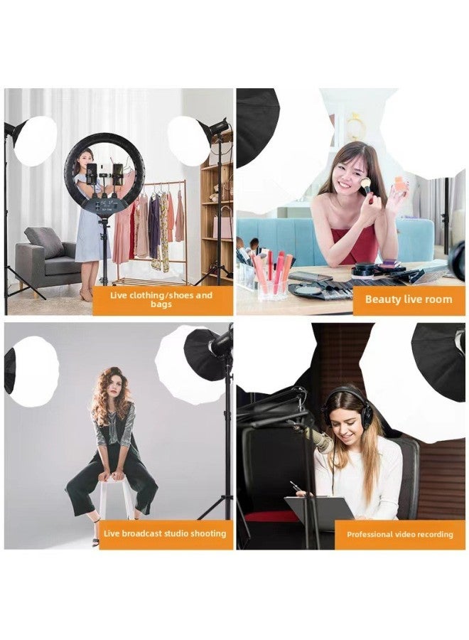 65cm Soft Light Ball Metal Spherical Soft Light Cover Portable Photography Fill Light Photography Photography Soft Light Box Photography Equipment-Light Source Color:65CM [soft Light Ball] Metal Bayonet