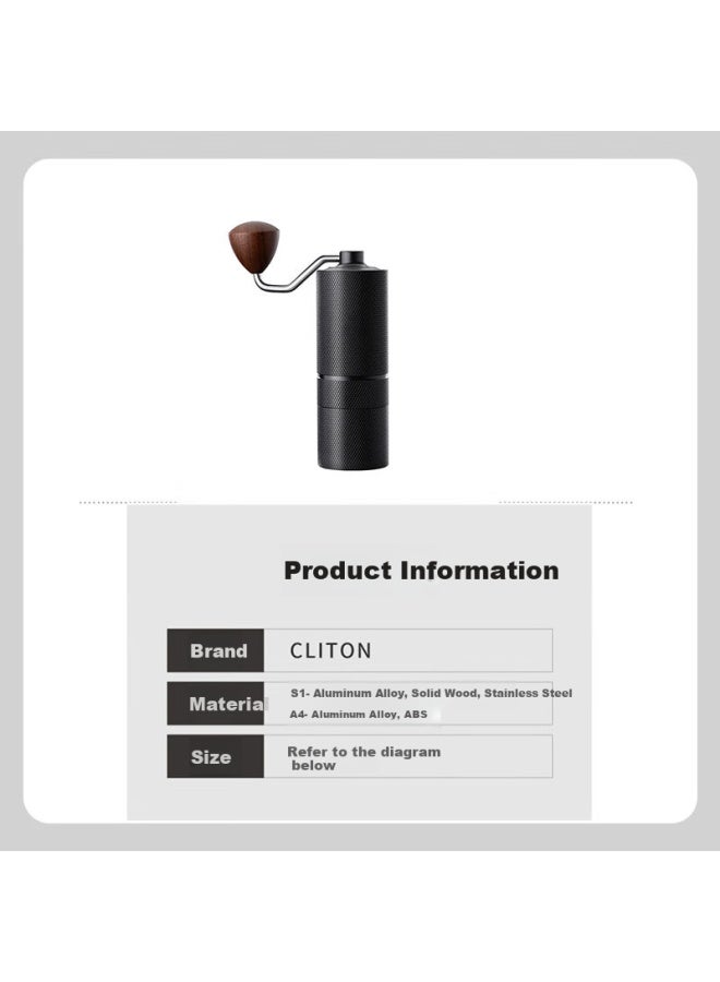 Cliton Manual Coffee Grinder With Adjustable Scale Hand Crank Coffee Bean Grinder Handheld Coffee Maker Automatic Grinding Machine - Image 3
