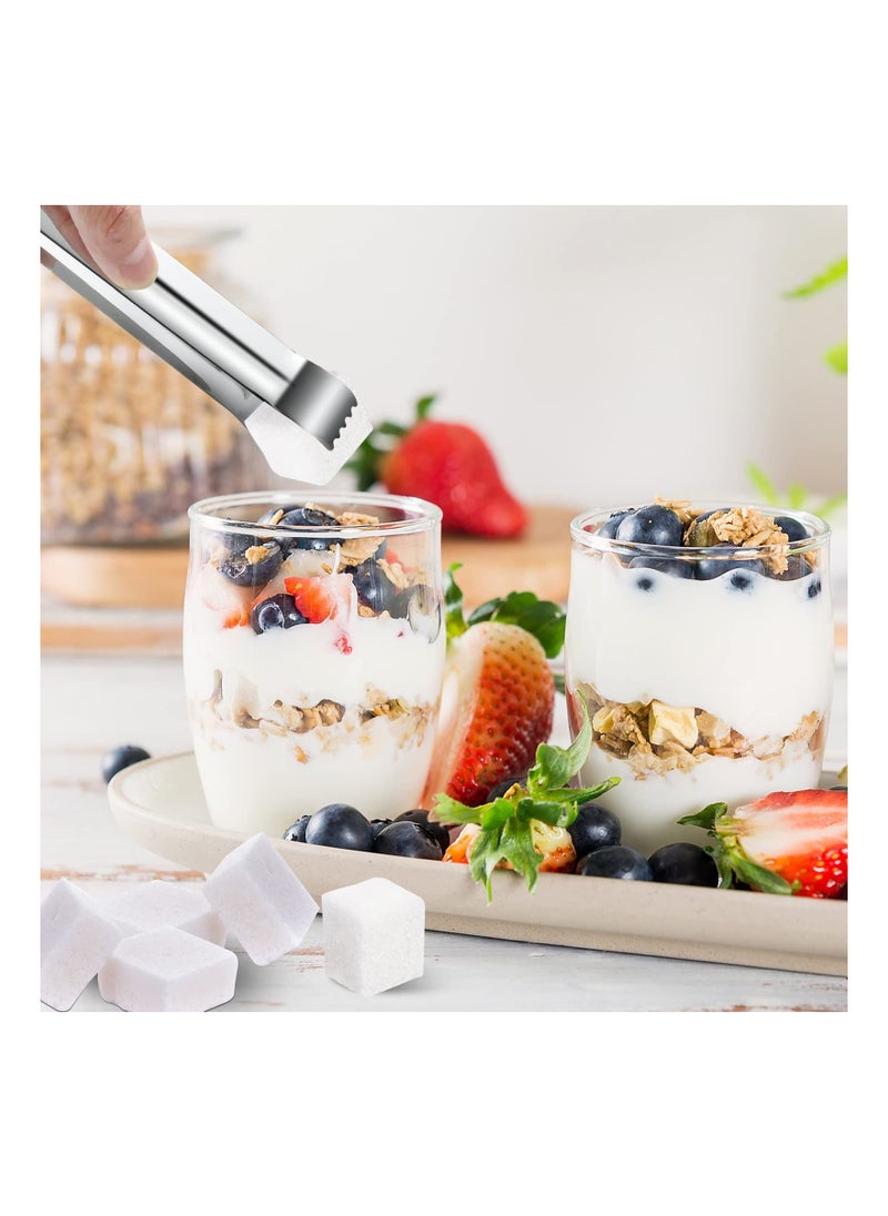 Excefore - 6 Pieces Ice Tongs, 6.5 Inch Stainless Steel Sugar Cube Tongs, Mini Serving Tongs with Sharp Teeth Make Grabbing Ice Easy, Ice Tongs for Ice Bucket for Tea and Coffee Party Restaurant - Image 1