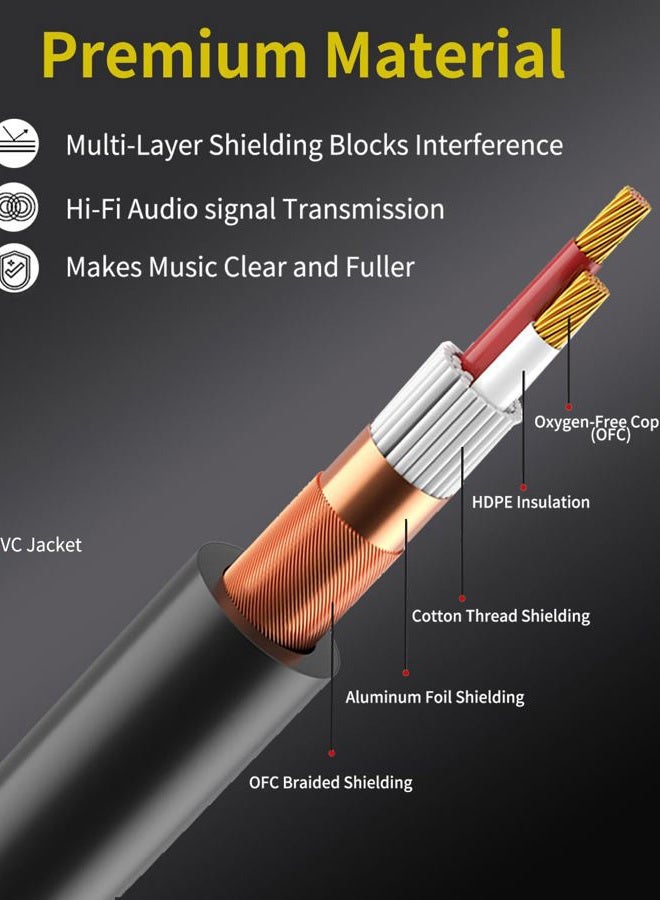 mudenx Short XLR Cables 1.6FT 2 Pack,XLR Male to Female Balanced Microphone Cord 3 pin, OFC Shielded 1 Foot Mic Cable - Image 3