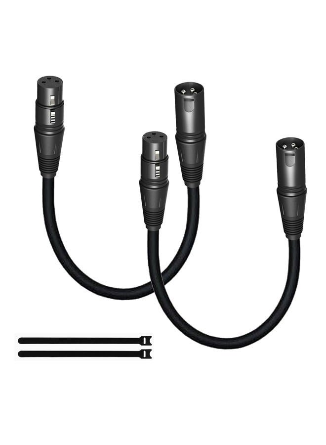 mudenx Short XLR Cables 1.6FT 2 Pack,XLR Male to Female Balanced Microphone Cord 3 pin, OFC Shielded 1 Foot Mic Cable - Image 1
