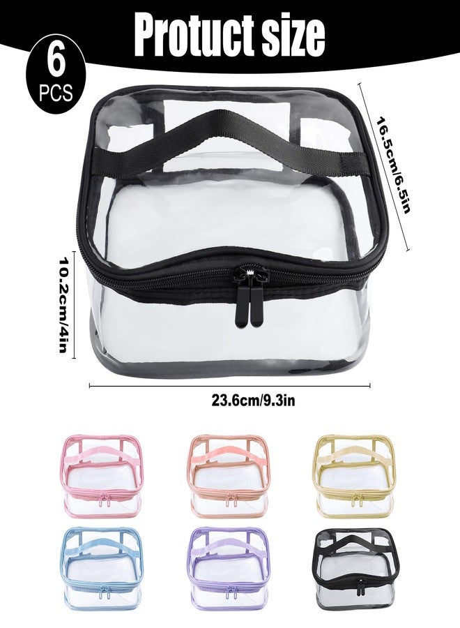 Motroce 6 Pack Clear Toy Storage Bags, Makeup Bag Zipper Waterproof Portable Travel Storage Pouch for Building Blocks, Small Toys ﻿ - Image 2