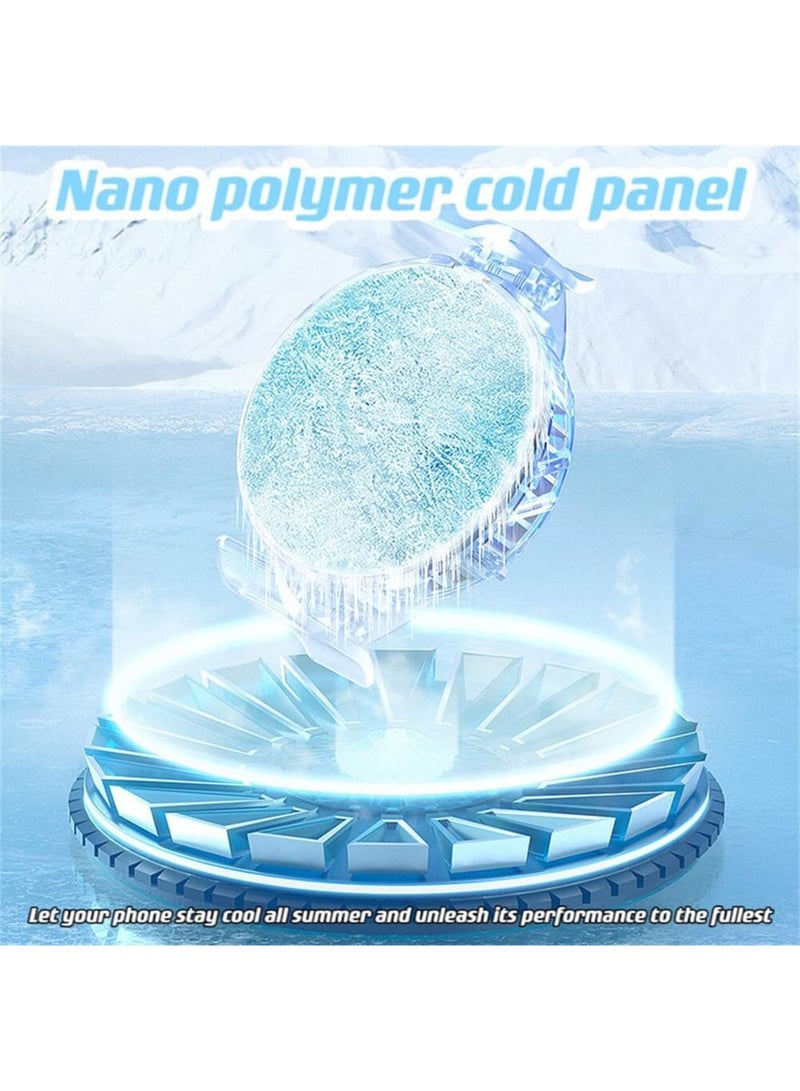 SYOSI Phone and Pad Cooler, RGB Phone Cooling Fan with Semi-Conductor Cooling Chip, Ultra Silent, Universal Cellphone Tablets Radiator for Tiktok Live Streaming, Mobile Gaming, Shoot Video (White) - Image 3