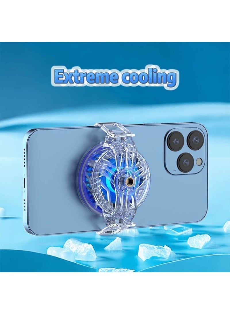 SYOSI Phone and Pad Cooler, RGB Phone Cooling Fan with Semi-Conductor Cooling Chip, Ultra Silent, Universal Cellphone Tablets Radiator for Tiktok Live Streaming, Mobile Gaming, Shoot Video (White) - Image 5