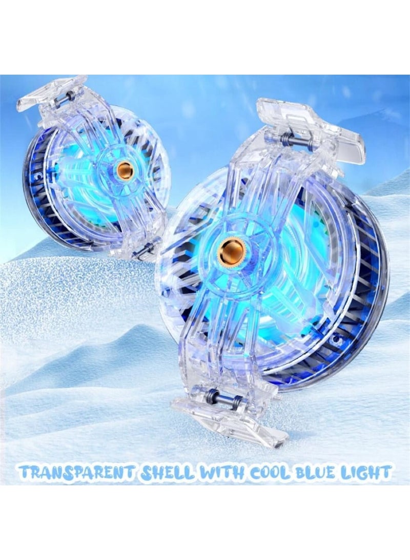 SYOSI Phone and Pad Cooler, RGB Phone Cooling Fan with Semi-Conductor Cooling Chip, Ultra Silent, Universal Cellphone Tablets Radiator for Tiktok Live Streaming, Mobile Gaming, Shoot Video (White) - Image 2