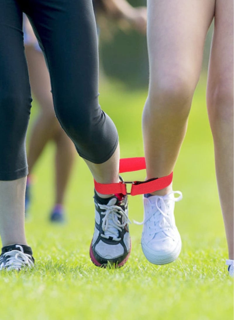 Excefore Legged Race Bands Tie Rope 6 Pcs 3 Legged Race Bands for Kids Adults Birthday Carnival Party Field Day Outdoor Three Legged Relay Race Family Games - Image 3