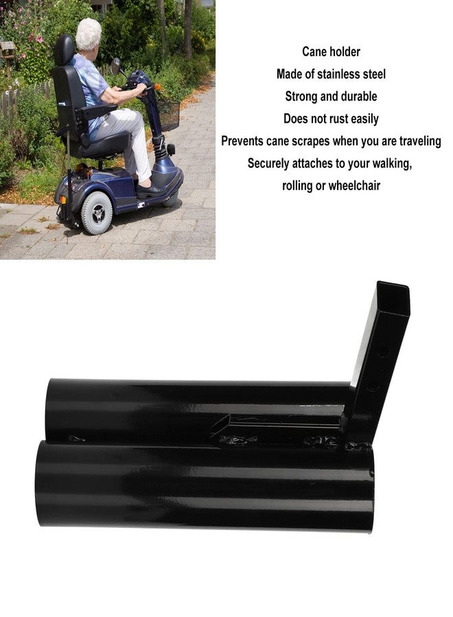 EIMSOAH Double Tube Walker Cane Holder Attachment Portable Walking Stick Holder for Wheelchair Elderly Mobility Support Accessories (Double Tube Attachment) - Image 3