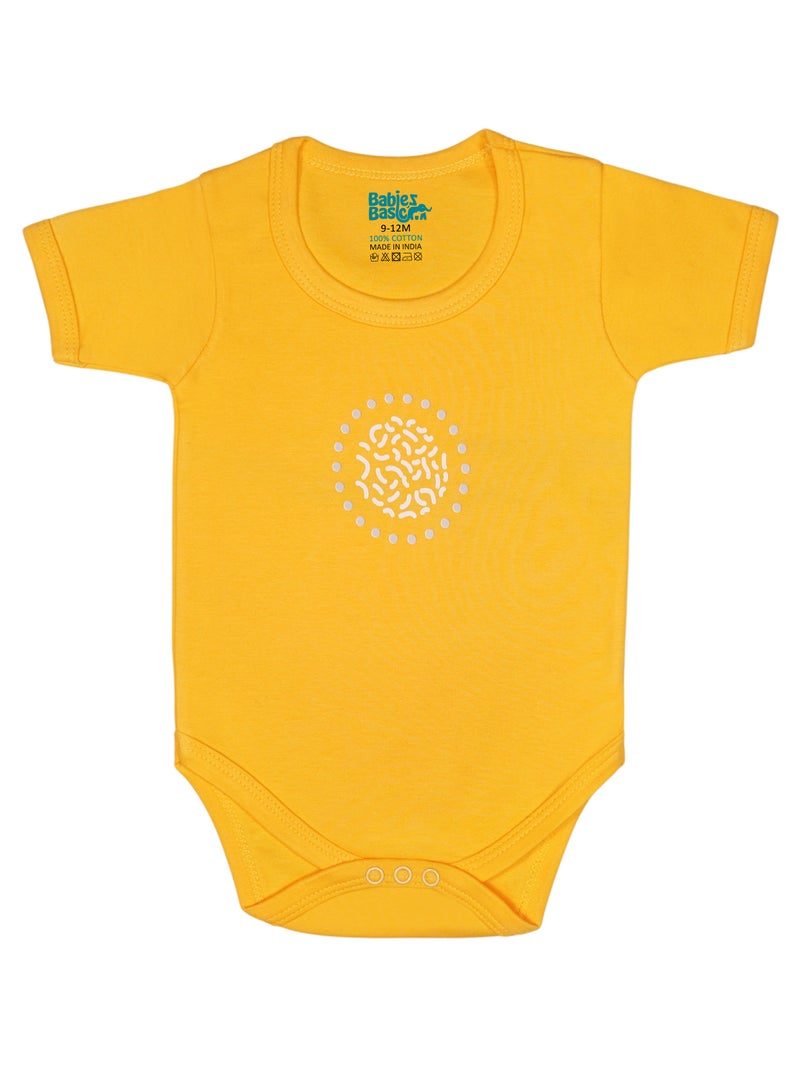 Babies Basic 5 piece Unisex 100% Cotton Sets include Bib, Romper, Mittens, Cap and Sleepsuit/Jumpsuit - Image 3