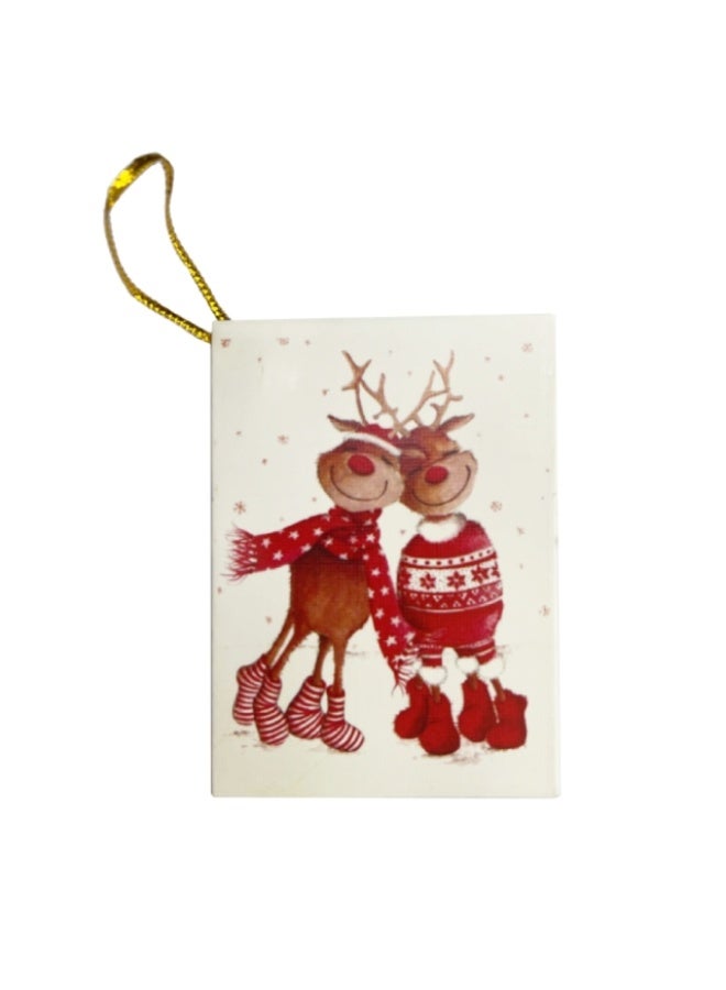 Gift Tag, Reindeer Couple, UAE