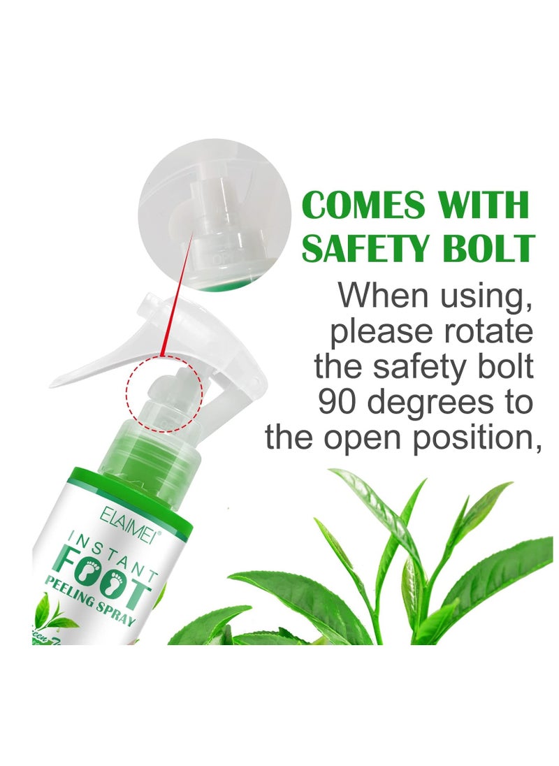 Elaimei Foot Peel Spray,Foot Exfoliating Spray, Foot Peeling Spray that Remove Dead Skin within Seconds,Hydrating Nourish Peel Off Spray (Green Tea)  - Image 3