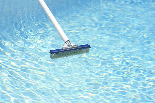 Poolmaster 20177 10-Inch Aluminum-Back Swimming Pool Algae Brush with Stainless Steel Bristles, Classic Collection - Image 2