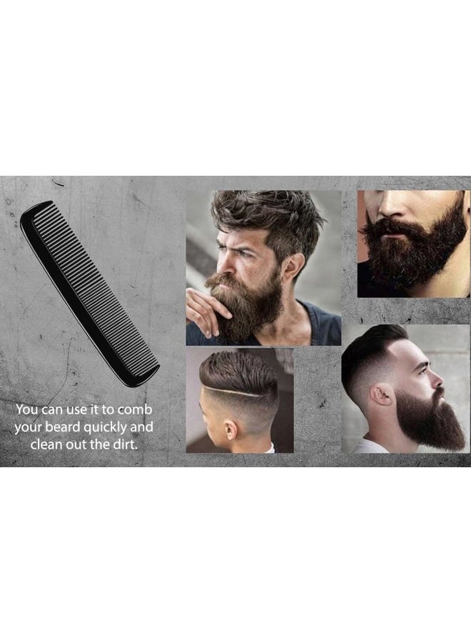 (6 Pack) 5" Pocket Hair Comb Beard & Mustache Combs for Men's Hair Beard Mustache and Sideburns