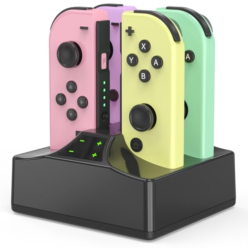 YCCSKY Joycon Charger for Nintendo Switch Joycon Controller, YCCSKY Charging Dock for 4 Switch Controllers, Charger Station with a USB Type-C Charging Cable - Image 1