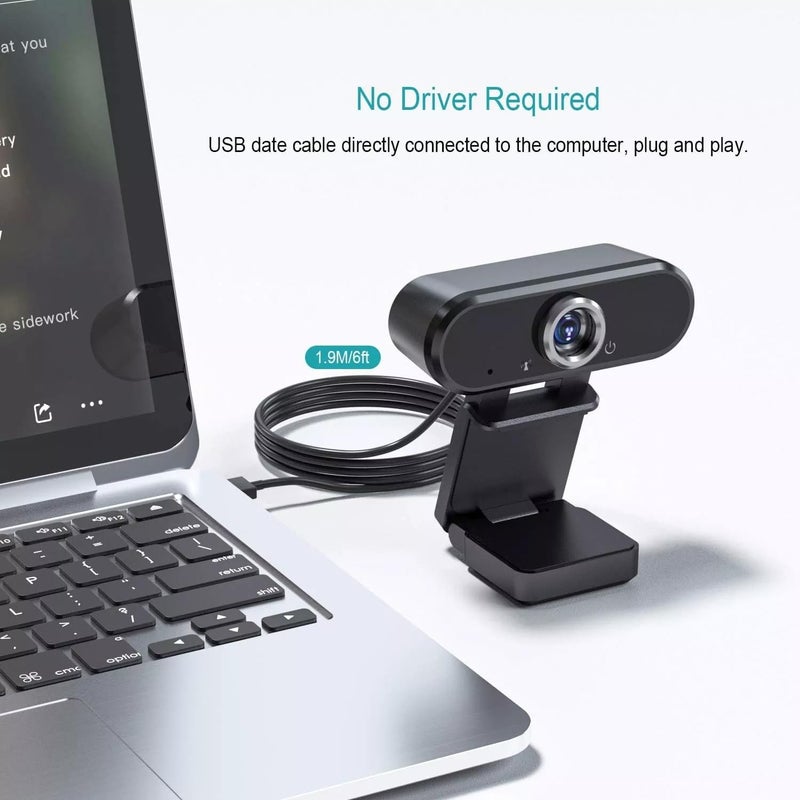 Q5 Webcam 1080P Full HD USB Webcam with Microphone, Ultra Wide Angle Lens & Auto Light Correction for Zoom, Skype, Teams, Streaming, Video Calls & Remote Work - Image 2