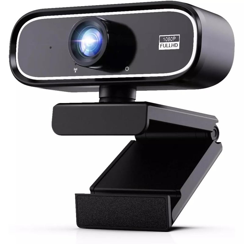 Q5 Webcam 1080P Full HD USB Webcam with Microphone, Ultra Wide Angle Lens & Auto Light Correction for Zoom, Skype, Teams, Streaming, Video Calls & Remote Work - Image 1