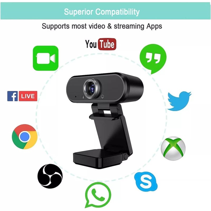 Q5 Webcam 1080P Full HD USB Webcam with Microphone, Ultra Wide Angle Lens & Auto Light Correction for Zoom, Skype, Teams, Streaming, Video Calls & Remote Work - Image 5