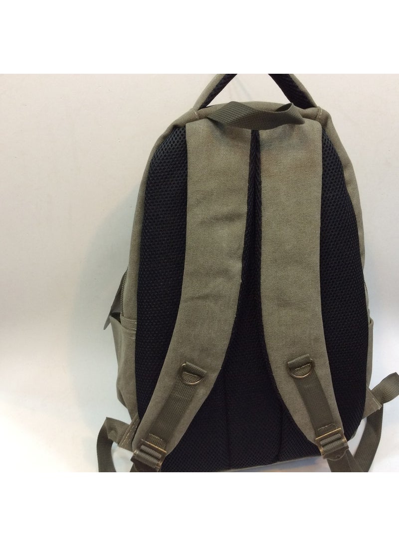 ESCAPE Canvas Khaki Backpack  - Image 4