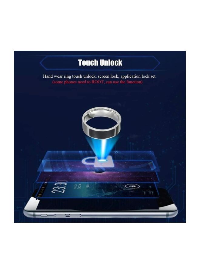 Multifunctional Waterproof Smart Ring Silver/Black - Image 3