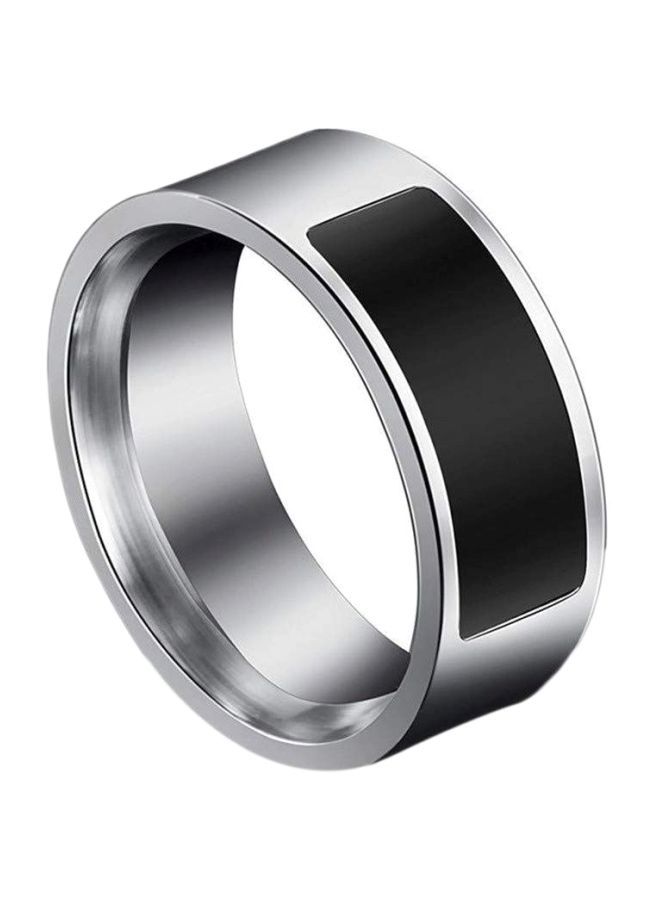 Multifunctional Waterproof Smart Ring Silver/Black - Image 1