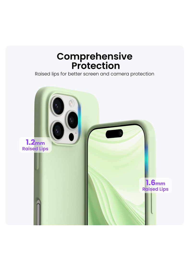 Aookay - Compatible with iPhone 16 Pro Case, [Silky and Soft Touch Series] Premium Soft Liquid Silicone Rubber Full-Body Protective Bumper Case for iPhone 16 Pro (Pistachio Green) - Image 1