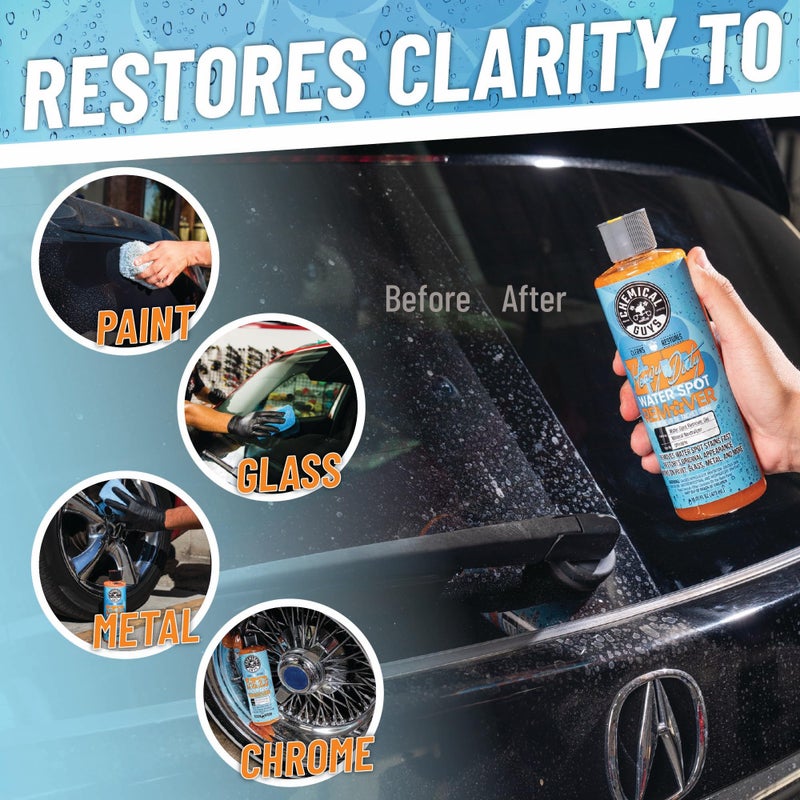 Chemical Guys كيميكال غايز SPI1081602 مزيل بقع الماء الثقيل، آمن للسيارات، والشاحنات، والدراجات النارية، والمركبات الترفيهية، والمنزل، والمكتب والمزيد، (عبوتين) 16 أونصة سائلة - Image 3