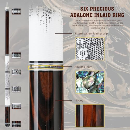 KONLLEN Carbon Fiber Pool Cue AXA Series Handmade Inlay Cues Stick for TournamentLevel Competitions Low Deflection Pool Stick for Professional Players Accurate Stable Easy to Control - Image 3