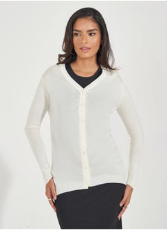 Regular Fit Button Placket Cardigan