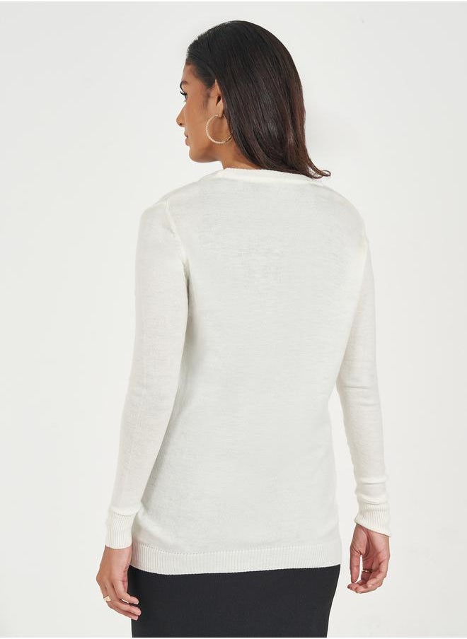 Styli - Regular Fit Button Placket Cardigan - Image 1