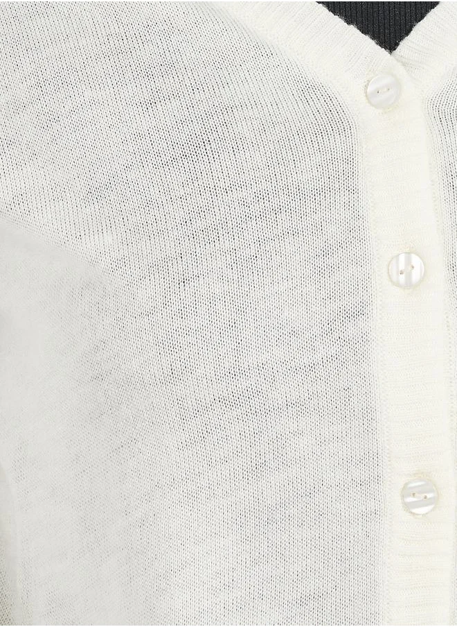Styli Regular Fit Button Placket Cardigan