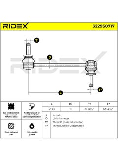 RIDEX RIDEX - ANTI-ROLL BAR LINK (FRONT) FOR LAND ROVER -  LR035489  - Image 4