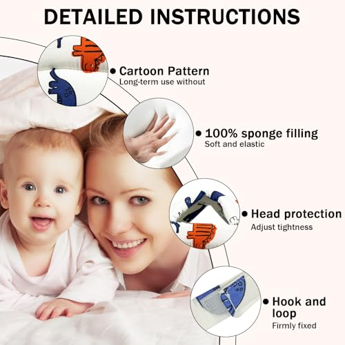 REFLYAWAY DEEZOMO Baby Protector Helmet Infant Safety Hat for Crawling Walking No Bumps Safety Head Adjustable Soft Cap for Kid Learning to Walk and Climb Dinosaur - Image 3