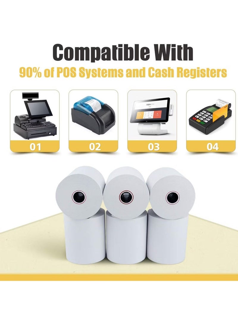 Terabyte 80X40 Thermal Paper Rolls White Thermal Printer Paper Credit Card Pos Cash Register Roll Pos Instant Print 20pcs - Image 2