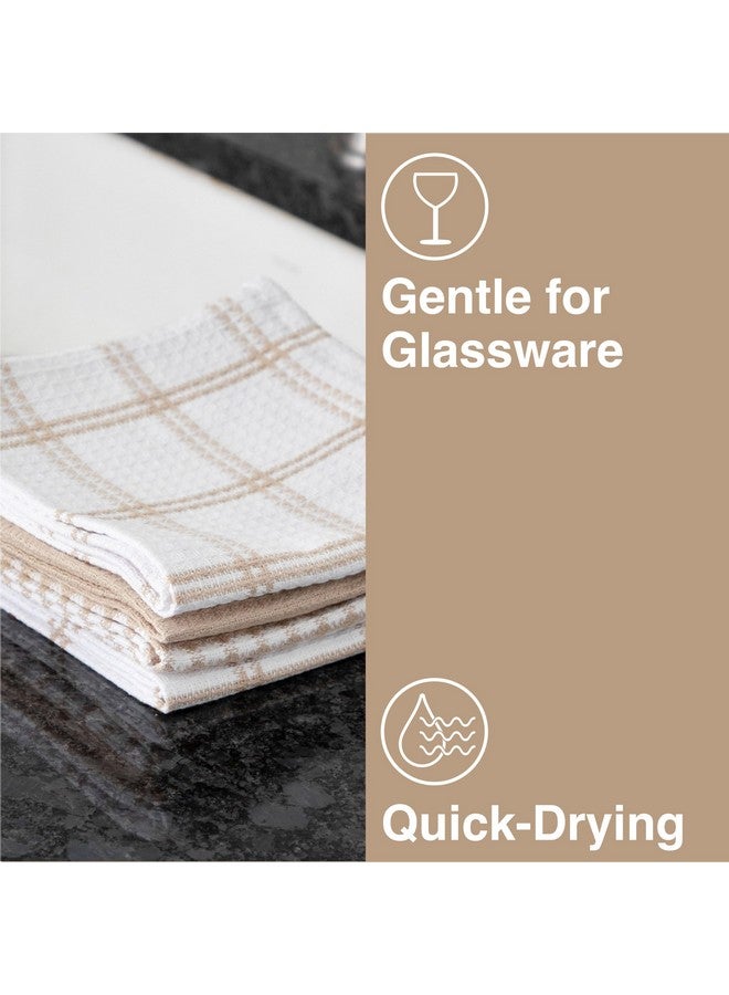 T-fal Premium Waffle Dish Cloths: Highly Absorbent, Super Soft Long Lasting - 100% Cotton, 12"x13" Towel for Cleaning & Drying, (8-Pack), Sand - Image 5