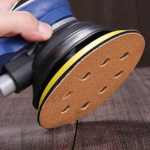 Mestool 5-Inch 8-Hole Hook and Loop Sanding Discs, Orbital Sander Sandpaper Discs, 100 Pieces Round Sandpaper Set Include 60 80 120 150 and 220 Grits - Image 2