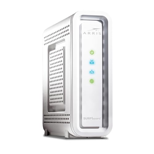 ARRIS SB6190 Cable Modem DOCSIS 30 32x8 Gigabit Modem For Comcast Xfinity Cox check with ISP for compatibility Not for Spectrum 1 Gbps Port 800 Mbps Max Speed 2 Year Warranty White
